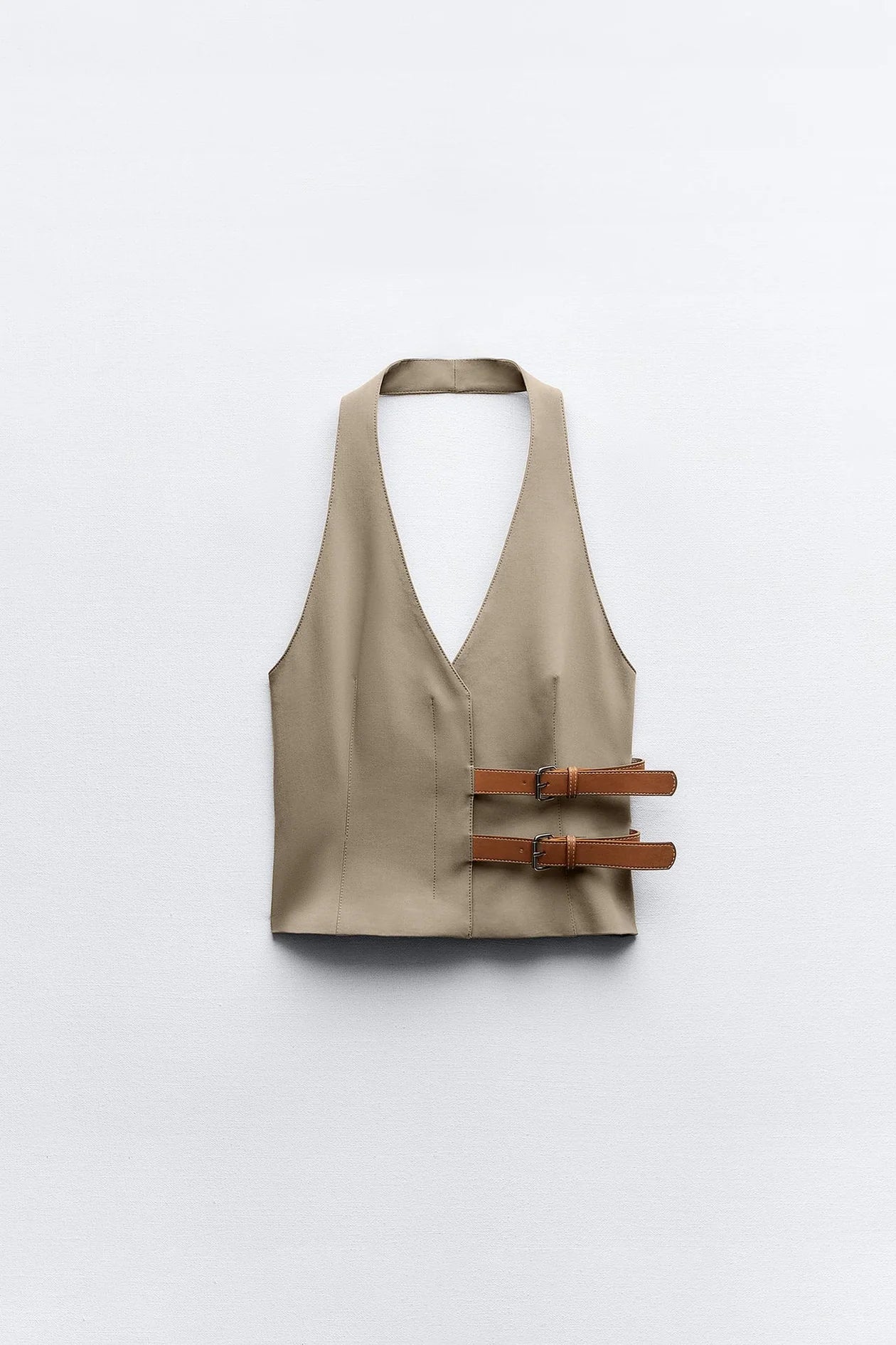 Belted Halter Vest Top