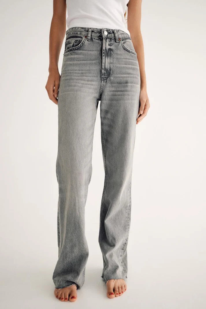 02 ZR Highwaist Straightfit Jeans Grey