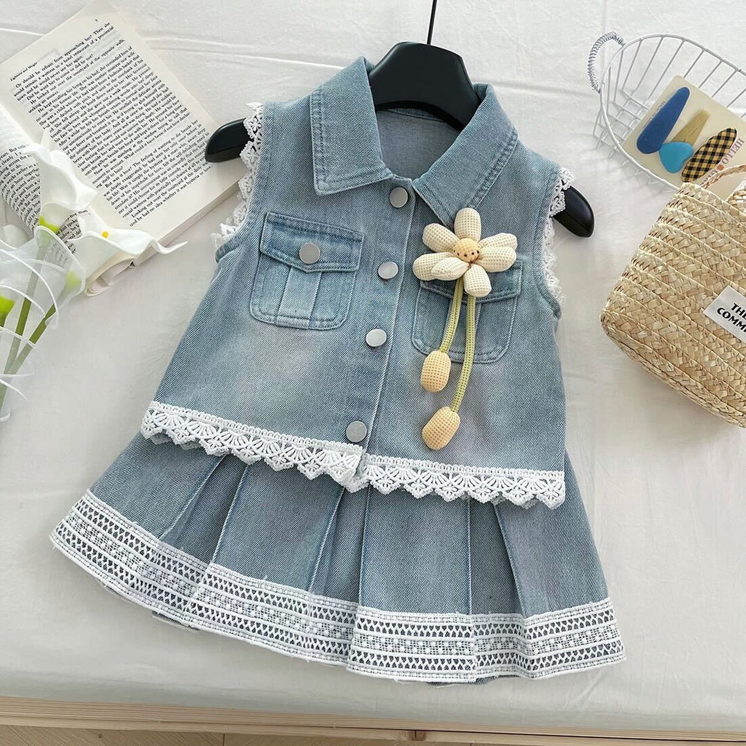 Flower made lace co-ord set