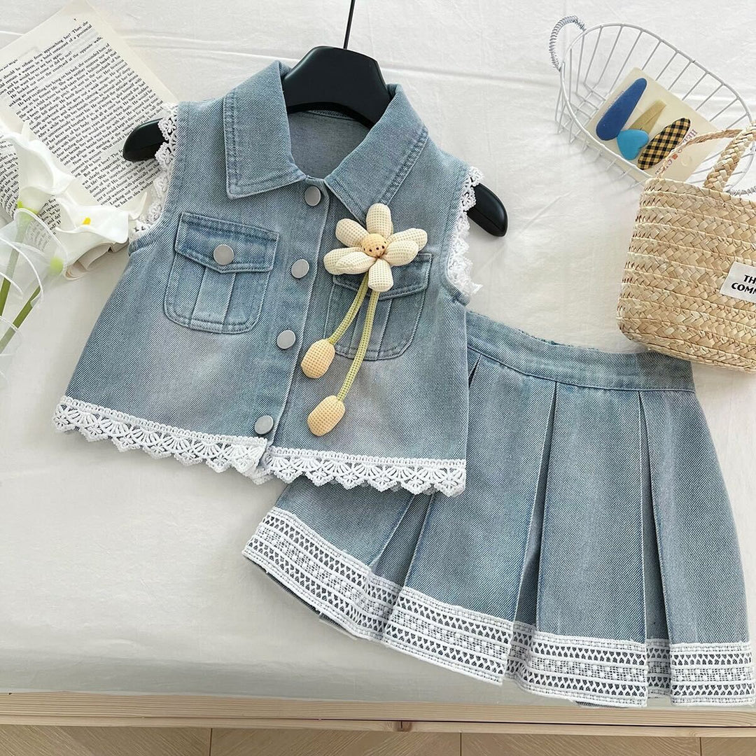 Flower made lace co-ord set