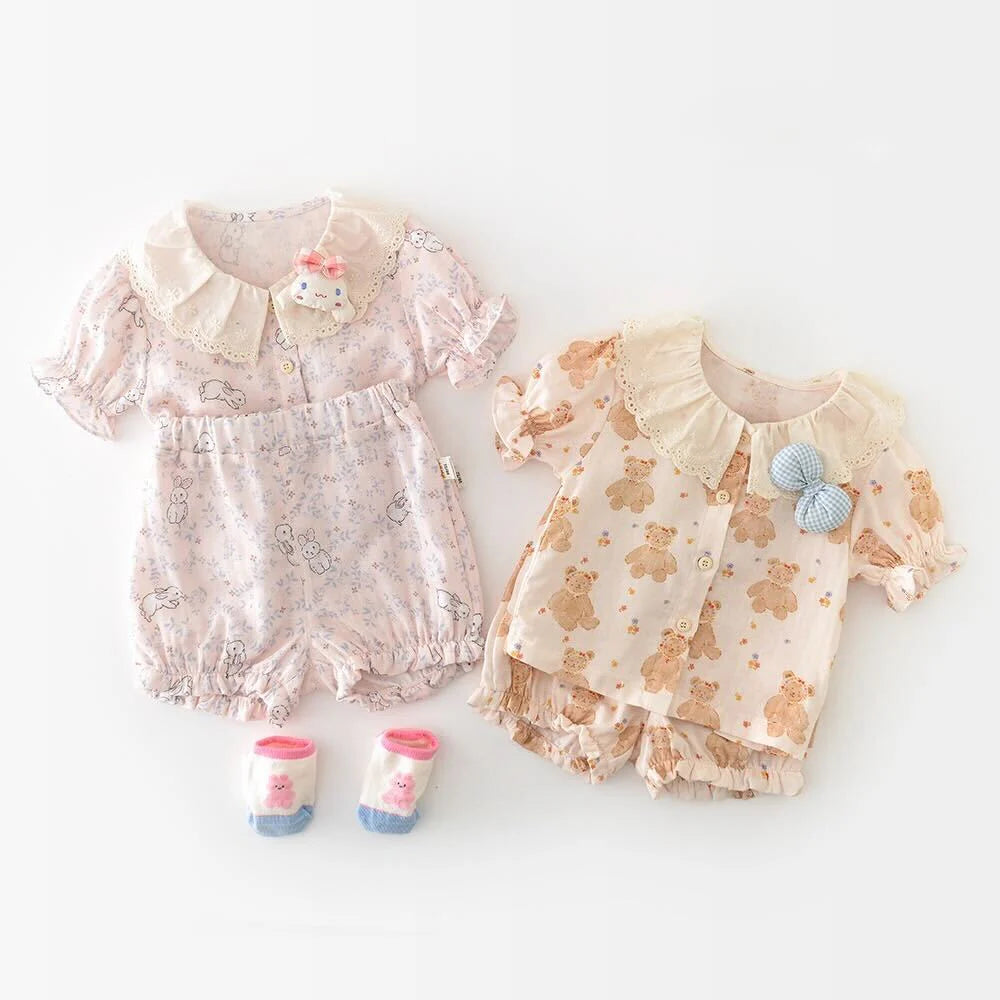 Printed ruffle collar premium set (SET OF 2)