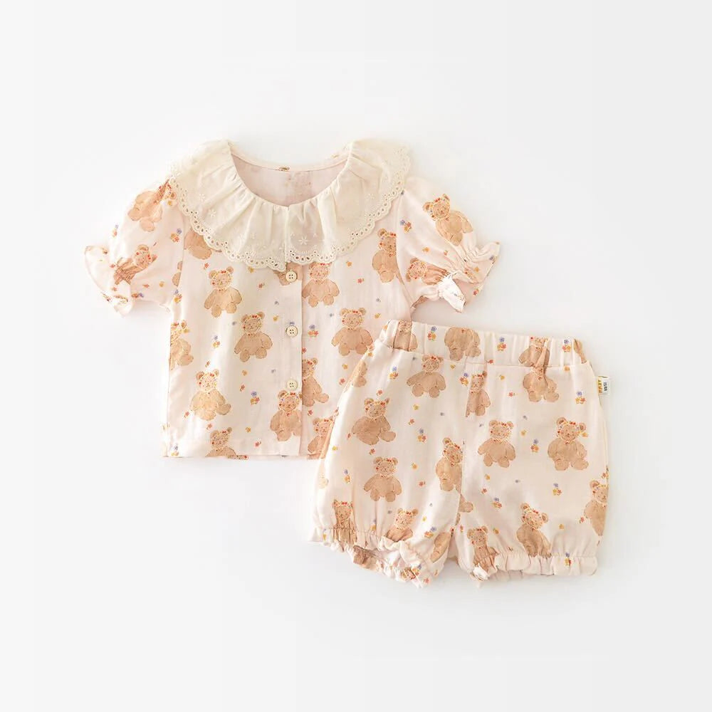 Printed ruffle collar premium set (SET OF 2)