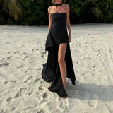 Annora Off-Shoulder Maxi Dress With Scarf