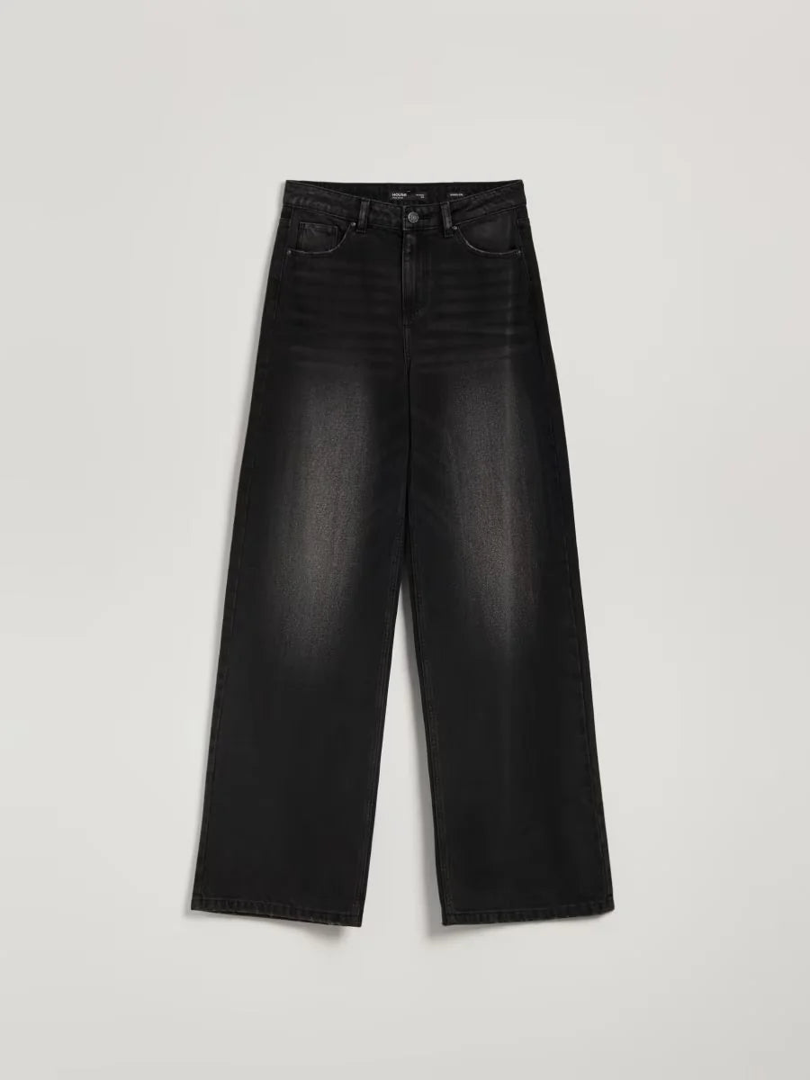 2025 HS black wash wide leg Jeans