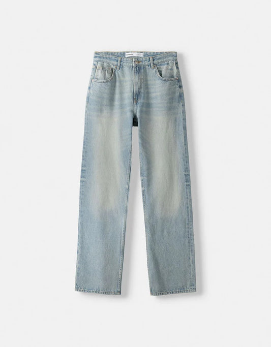 BK Premium High Rise Straight-fit Jeans light blue