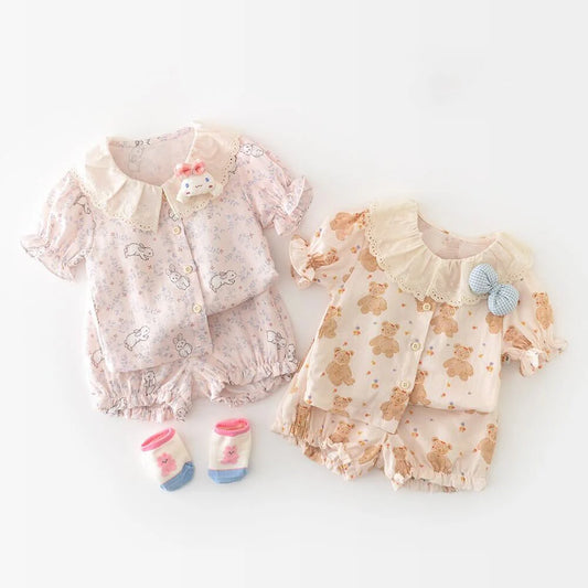 Printed ruffle collar premium set (SET OF 2)