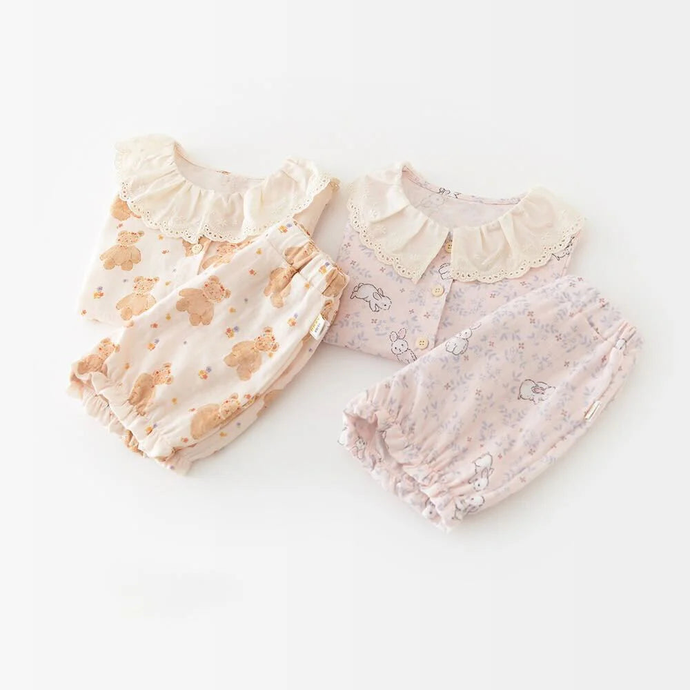 Printed ruffle collar premium set (SET OF 2)
