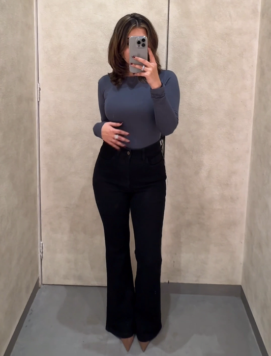 Black Bootcut Flare High Waist Jeans